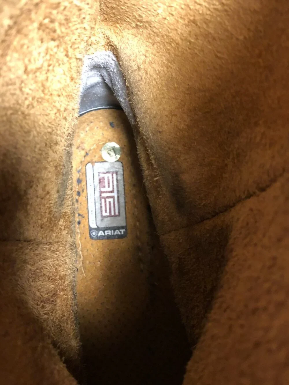 Ariat men cowboy western style brown leather boots, 13